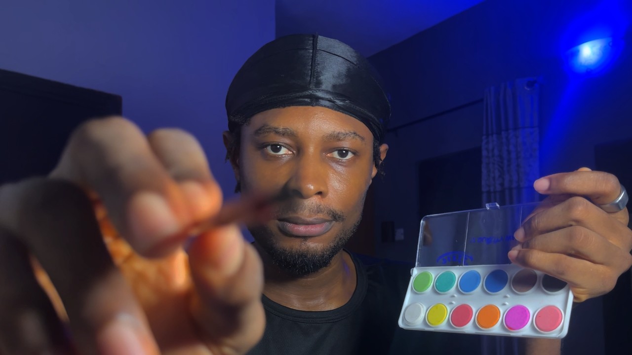 ASMR Fast & Aggressive Face Painting (Close-up Mouth Sounds & Snapping)