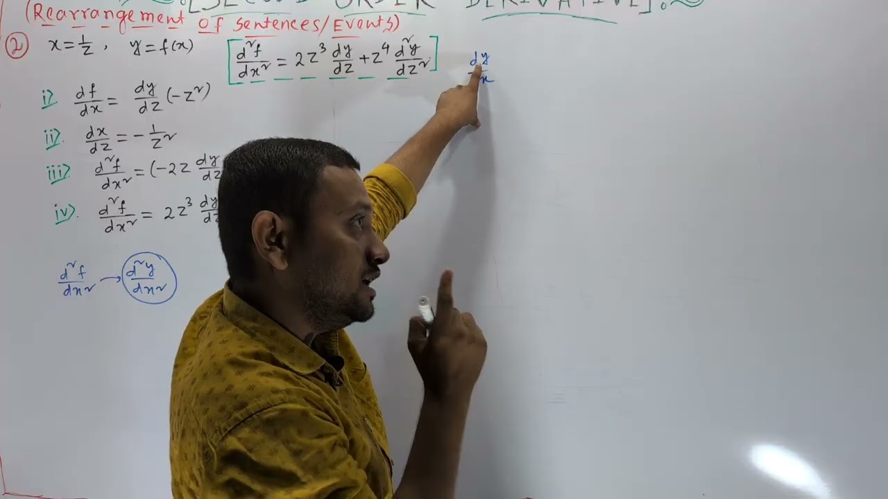 দ্বিতীয় ক্রমের অন্তরকলজ  Second order derivative || Rearrangement of sentences/Events || Semester 3