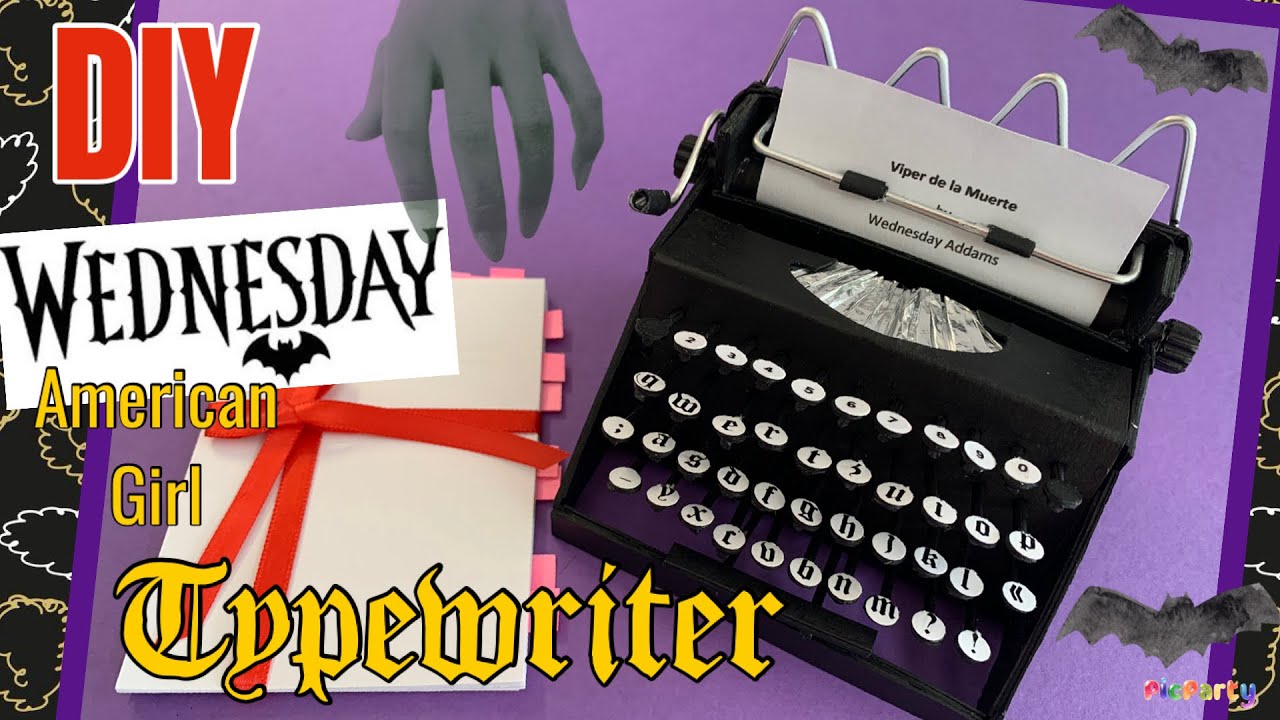 DIY American Girl Doll Typewriter - Wednesday Addams Inspired🦇🕸️🤌🏼