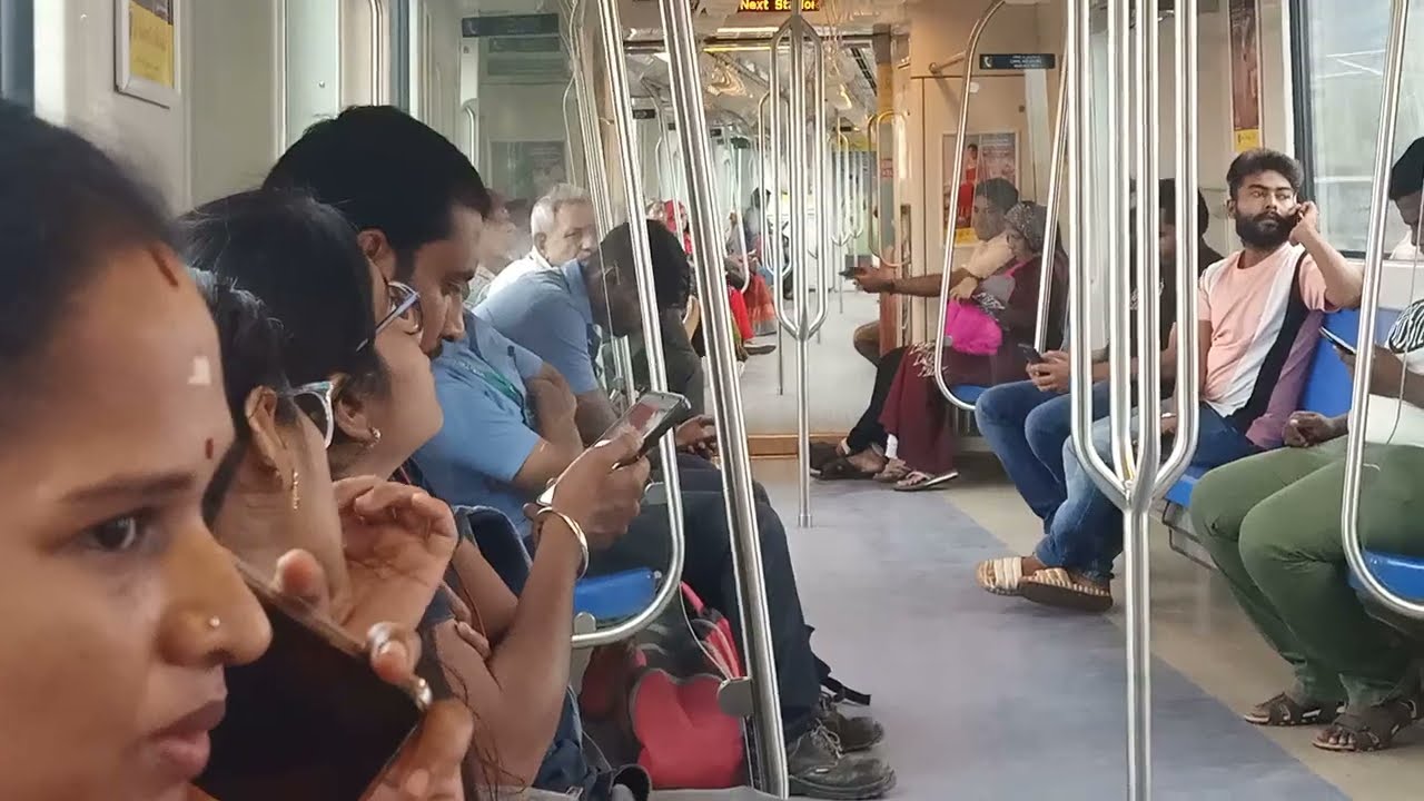 Alandur To Annanagar Metro Train journey.😄 enjoy friends.
