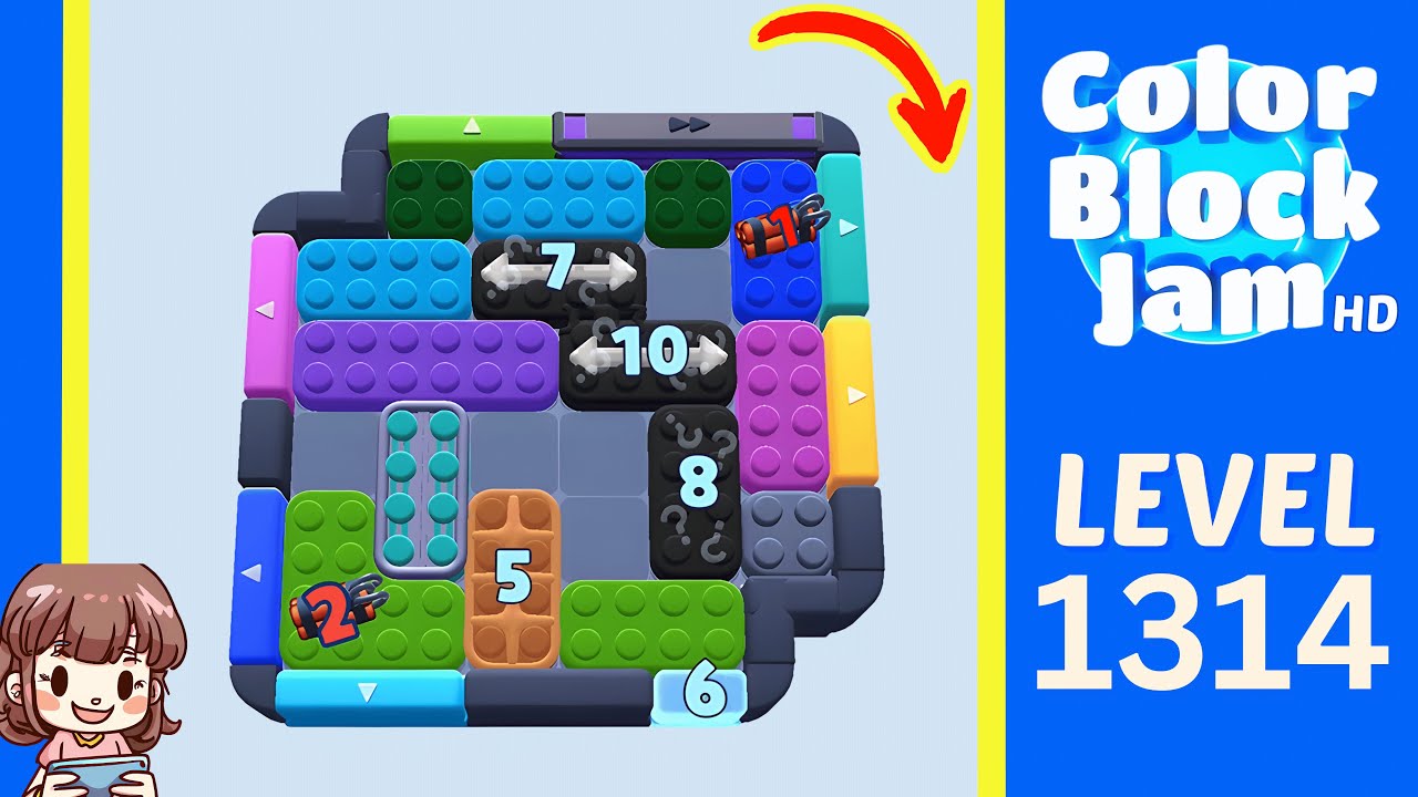 Color Block Jam Level 1314 Solution Walkthrough