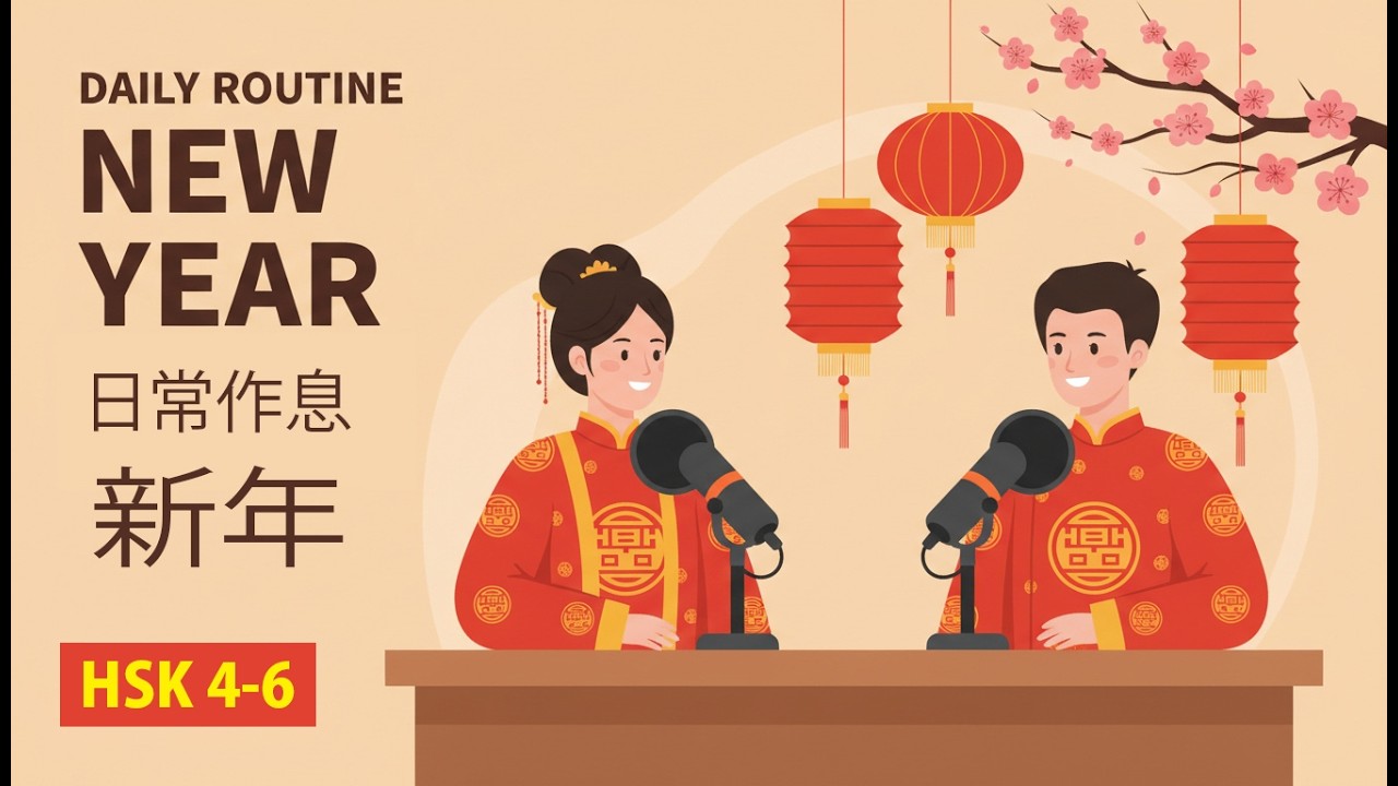 HSK 4-6 | My Daily Routine for New Year | Mandarin Chinese Listening Practice
