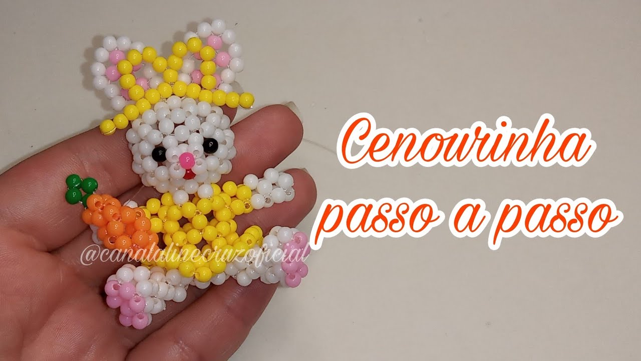 Cenoura de Miçangas/Pérolas - Passo a Passo