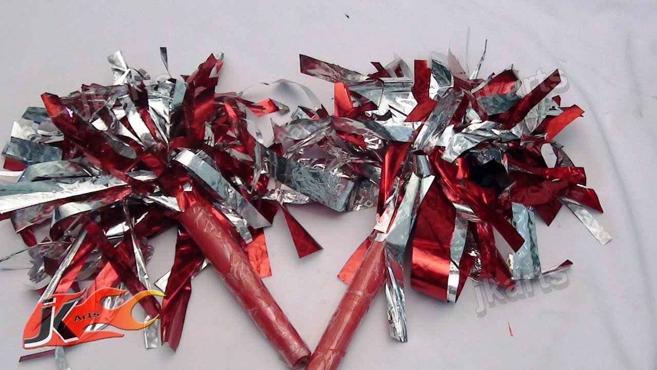 DIY How to make Cheer leading Pom Poms | JK Arts 111