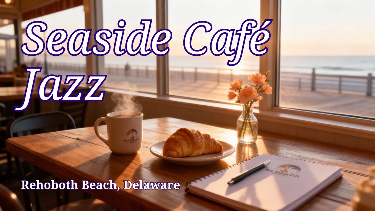 Relaxing Jazz ☕ Slow Morning at Rehoboth Beach Boardwalk