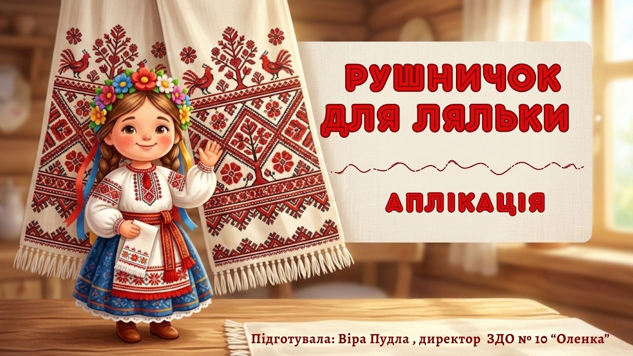 Рушничок для ляльки (аплікація)