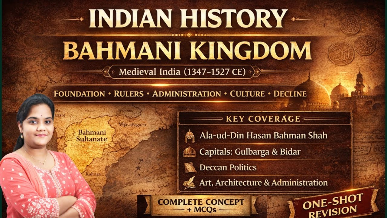 Bahmani Kingdom | Complete History, Administration, Culture & MCQs Medieval India One-Shot Revision