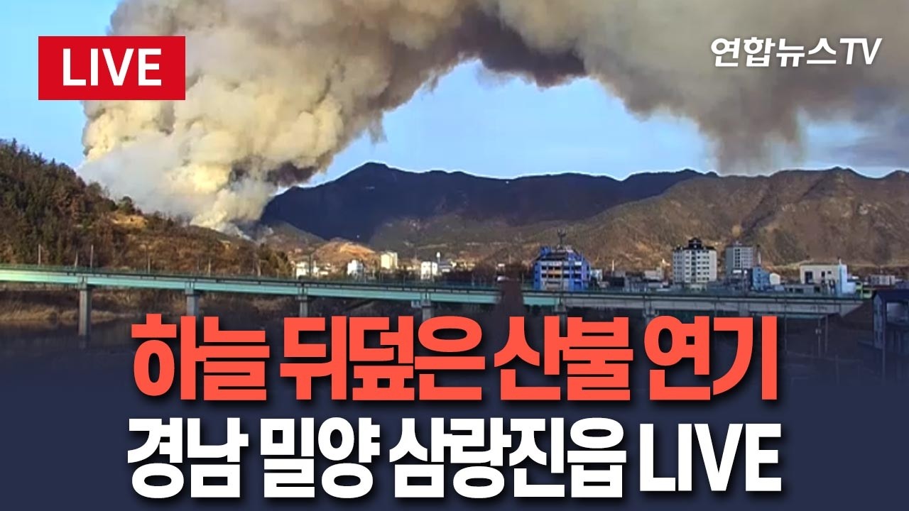 [🔴생중계] 하늘 뒤덮은 산불 연기…경남 밀양 삼랑진읍 LIVE / 연합뉴스TV(YonhapnewsTV)