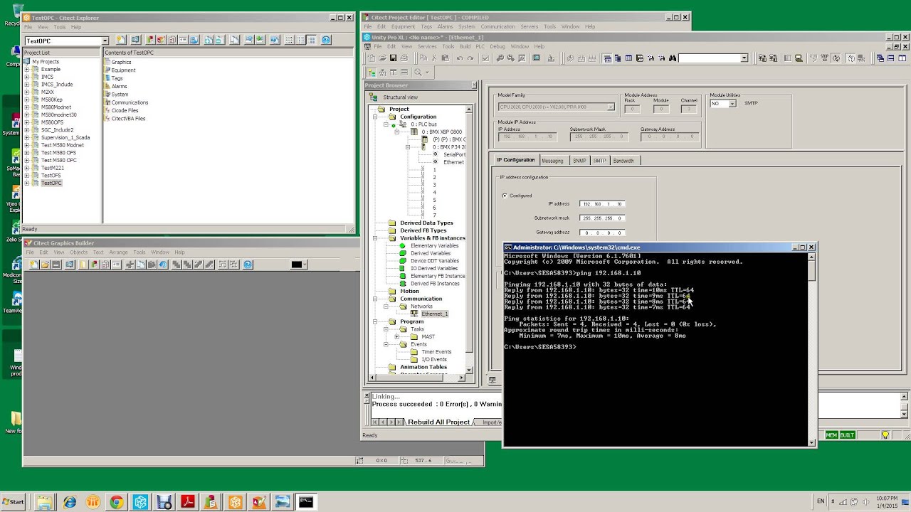 Vijeo Citect 001   VJC link to M340 via Ethenet