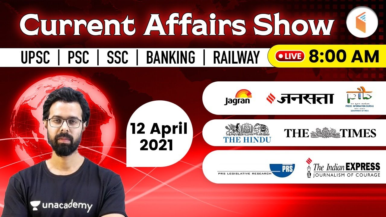 8:00 AM - 12 April 2021 Current Affairs | Daily Current Affairs 2021 by Bhunesh Sir | wifistudy