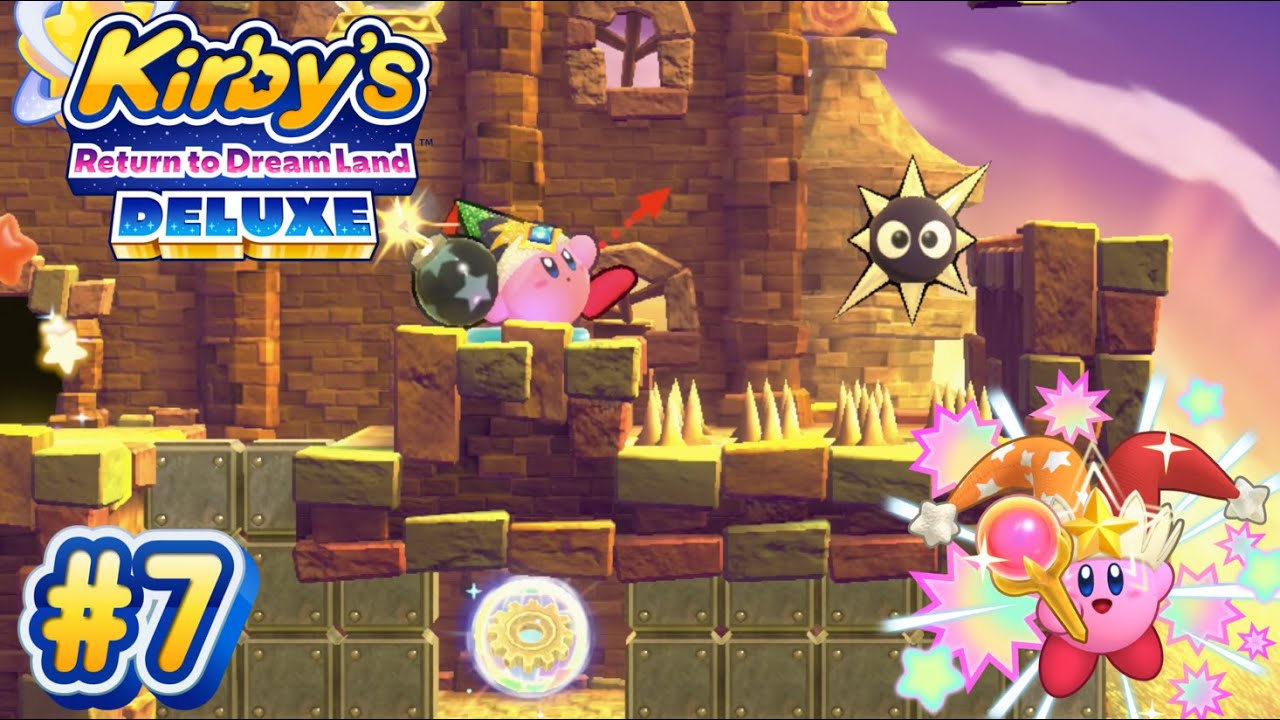 Kirby: Return To Dreamland Deluxe: World 5 - Nutty Noon Part 1 + Missing Cogs - #7 (Text Commentary)