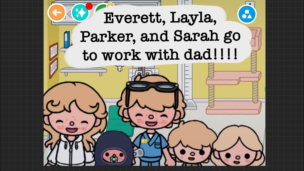 The kids (except Stephan) go to work with dad!!! 
