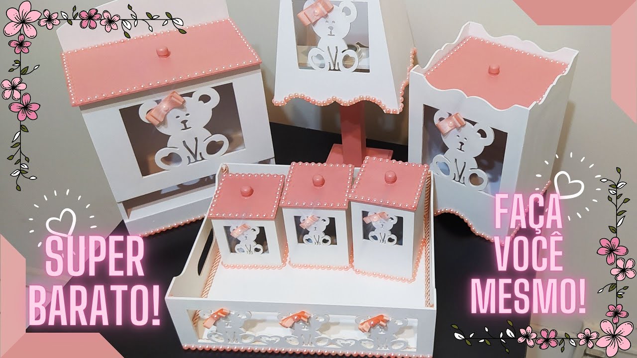 KIT Higiene de Bebê em MDF SUPER Barato, FAÇA VOCÊ MESMO.