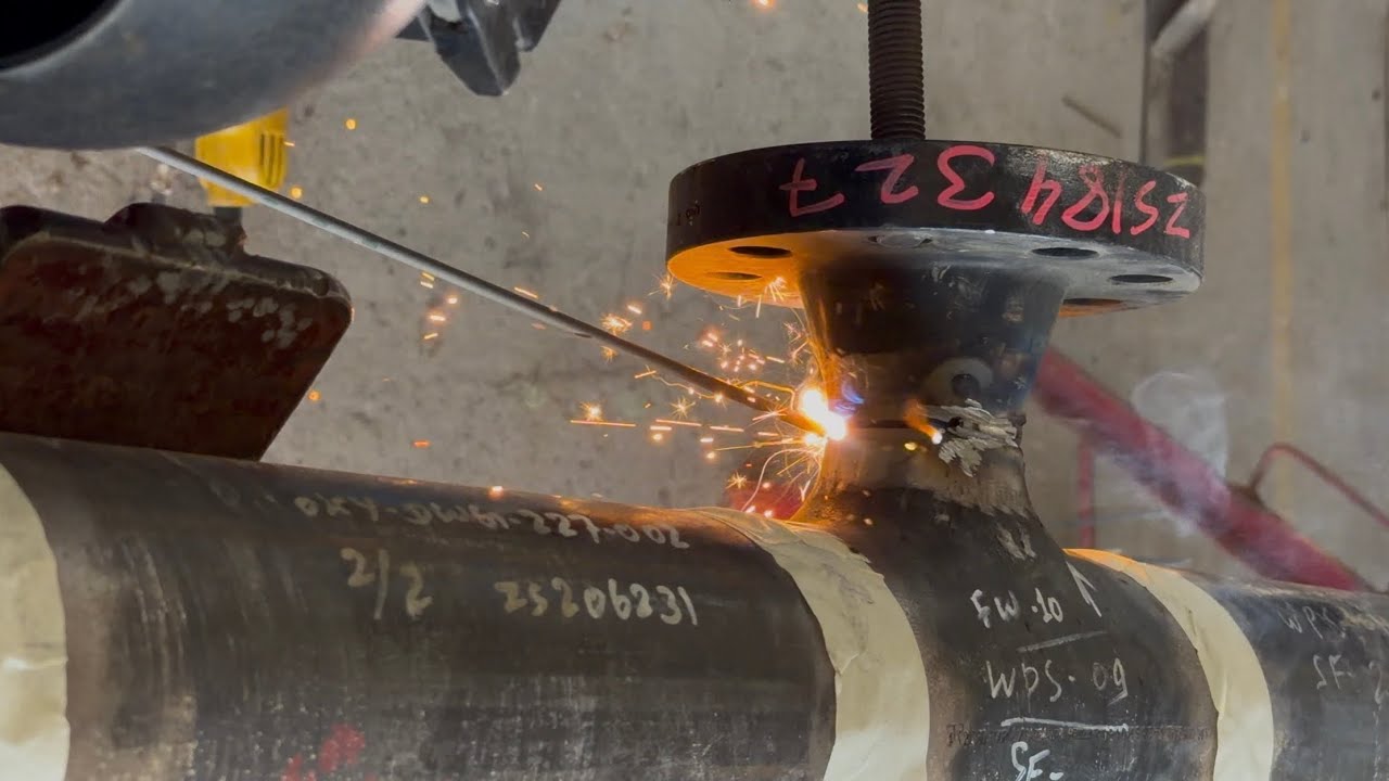 PROCESS 6010 Root to cap Full Welding 2”pipe to flange #foryou #fypシ #beautiful #video 