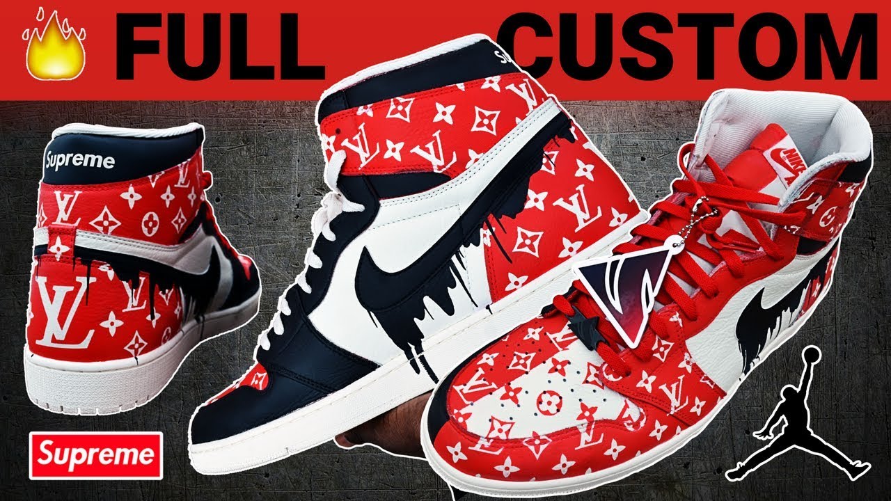 🔥Эпичные кроссовки Jordan в стиле Louis Vuitton Supreme, созданные специально для звезды НБА Клин...