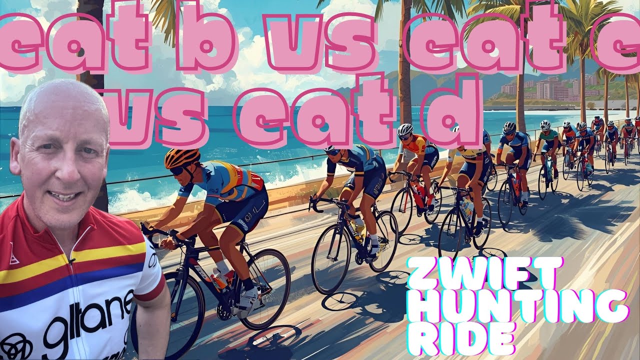 ZWIFT Hunting Ride: Chasing down Cat C and Cat D. 23miles Zwift Group Ride with a difference!