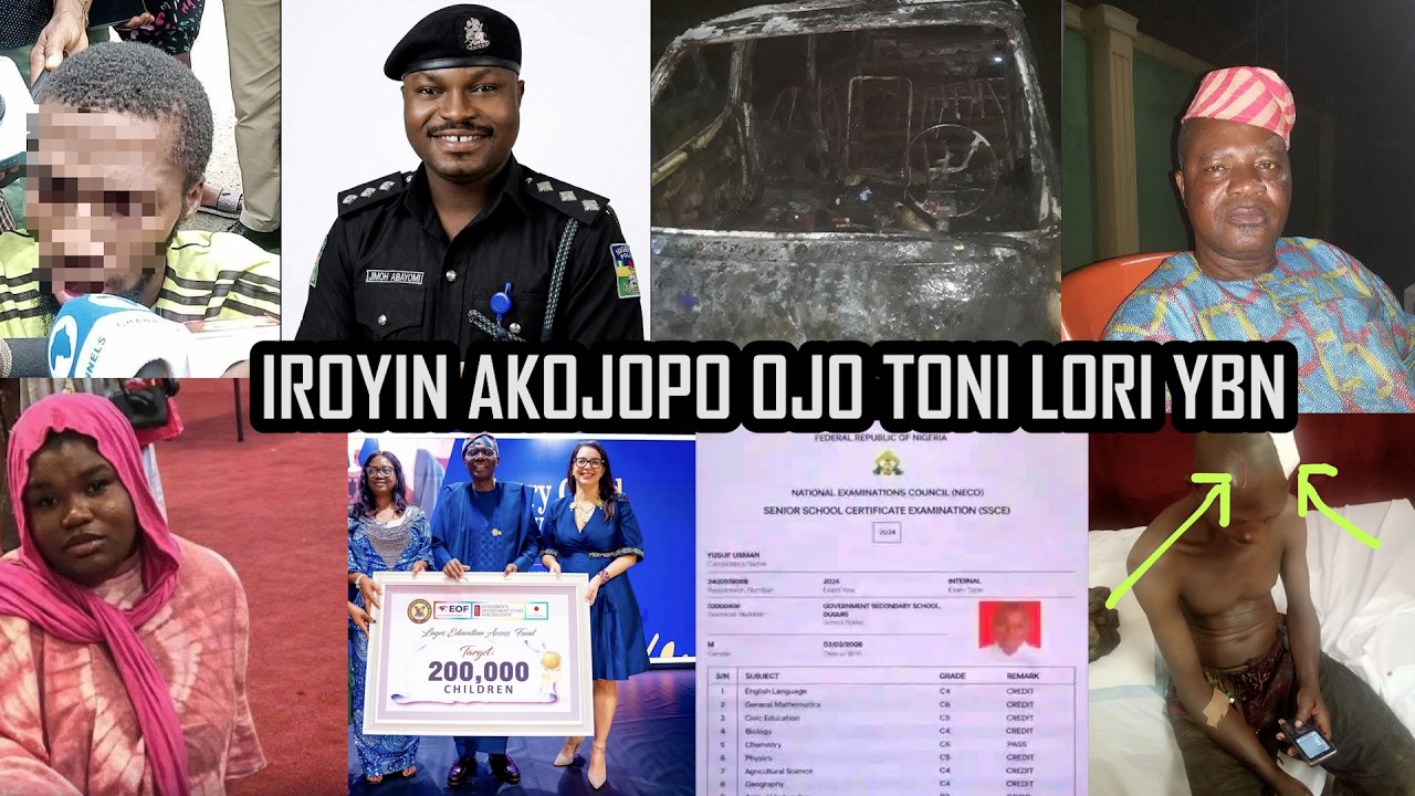 LATEST & TRENDING NEWS FOR THE DAY...IROYIN AKOJOPO AGBEYEWO LORI YBN..NIGERIA & YORUBA NATION NEWS