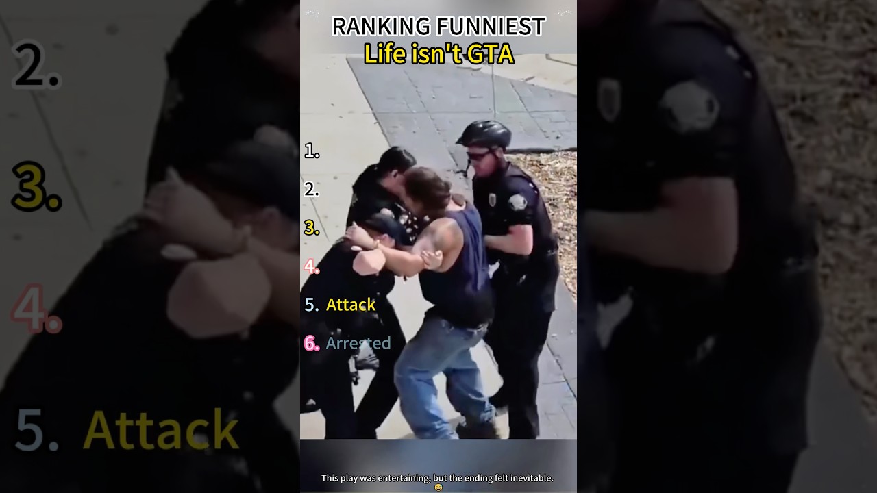 Funny cop moments🤣 Bro, reality isn&rsquo;t GTA😎#funnyvideo #fail #cops #police
