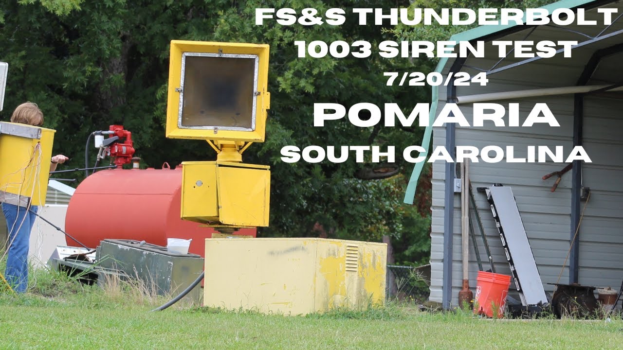 Federal Sign and Signal Thunderbolt 1003 Siren Test, Pomaria, SC, 7/20/24