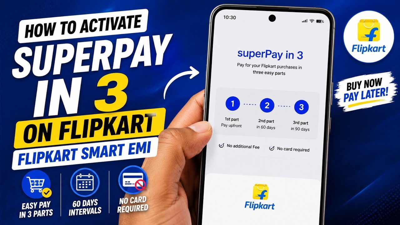 How to activate SuperPay in 3 on Flipkart | Flipkart smart EMI