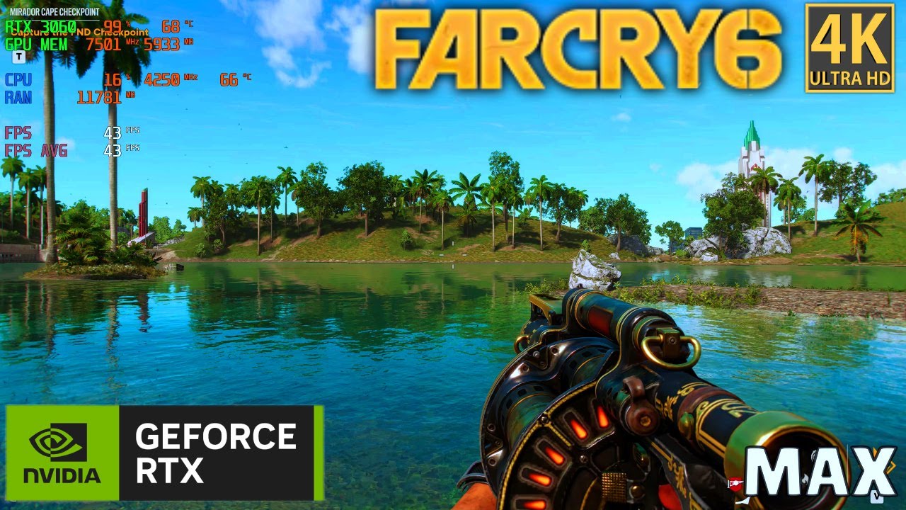 Nvidia GeForce RTX 3060 - Far Cry 6 4K Gameplay FPS Test (all graphic modes)