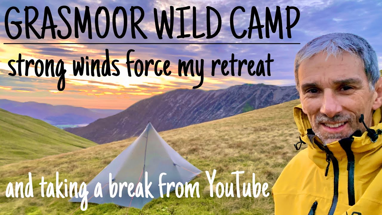 STRONG WINDS on Grasmoor Solo Wild Camp