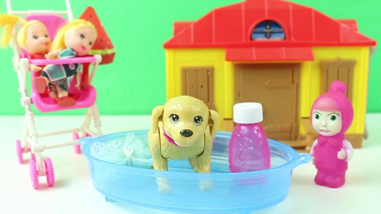 Maşa Küçük Oyuncak Köpeğine Banyo Yaptırıyor Maşa Yeni Bölüm İzle