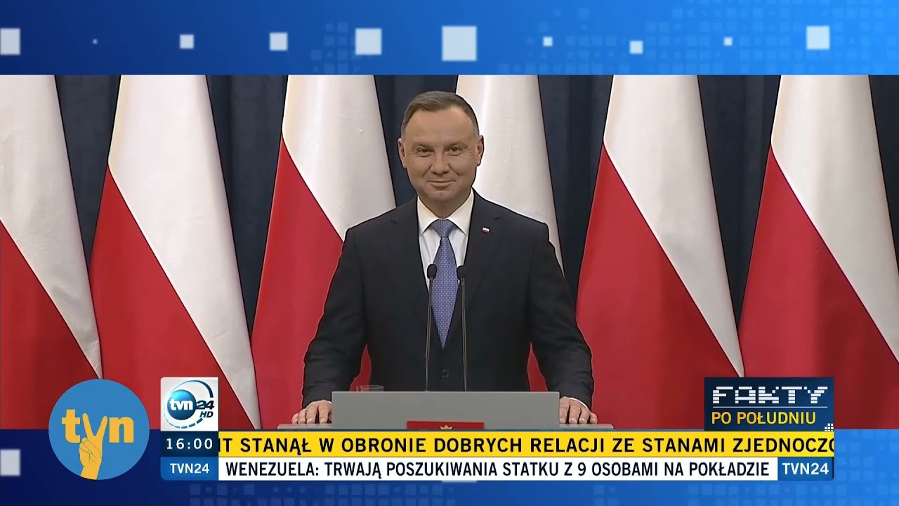 TVN24 - Początek Faktów Po Południu 27.12.2021 SZCZĘŚLIWEGO NOWEGO ROKU 2022! DUDA ZAWETOWAŁ LEX TVN