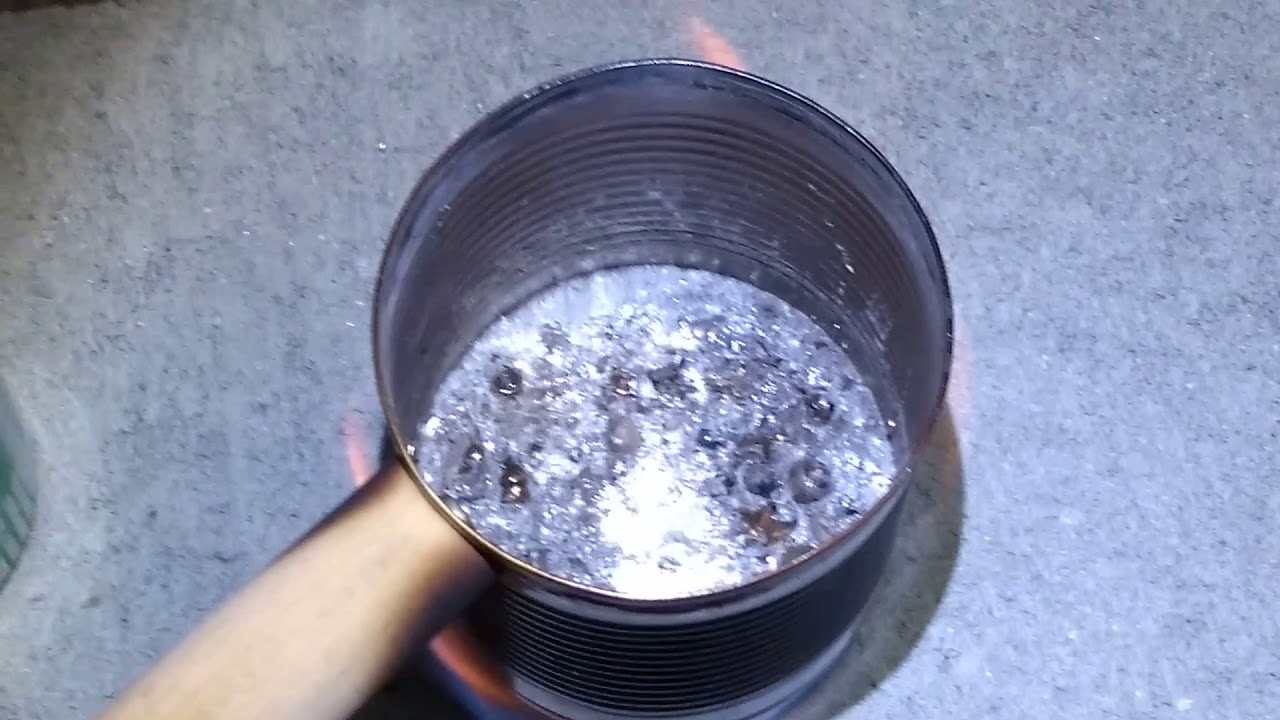 DERRETENDO CHUMBO PARA PREENCHIMENTO DE CORONHA