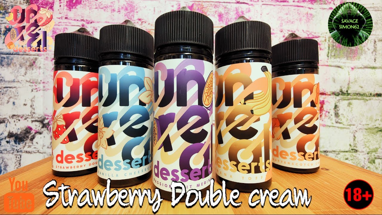 UNREAL DESSERTS / STRAWBERRY DOUBLE CREAM E-LIQUID REVIEW 🔞 #dispergovaping #eliquidreview