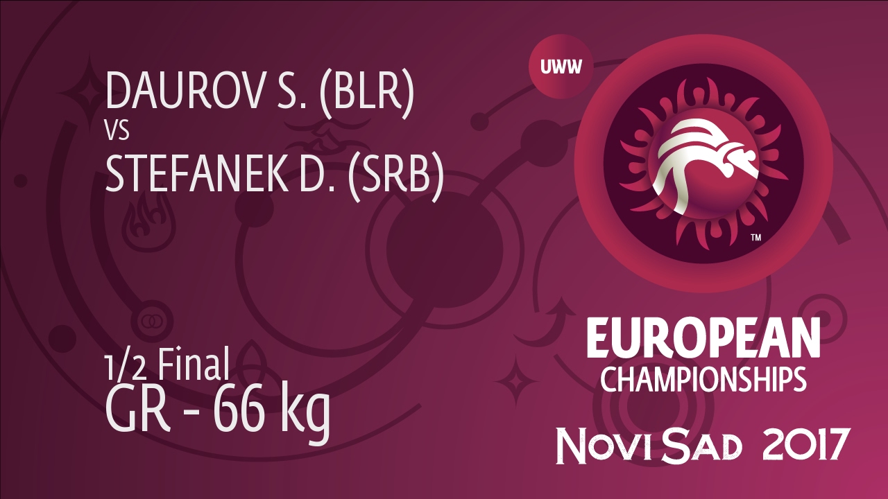 1/2 GR - 66 kg: D. STEFANEK (SRB) df. S. DAUROV (BLR), 4-1