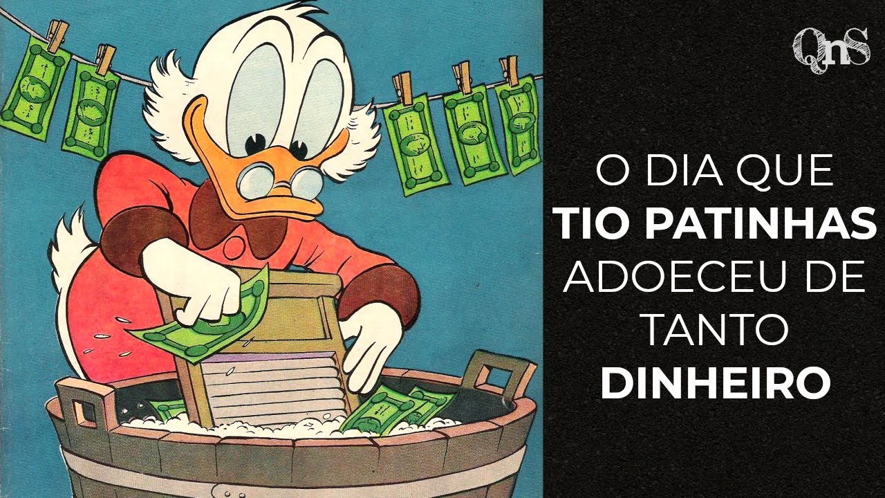 TIO PATINHAS doente de tanto dinheiro por Carl Barks