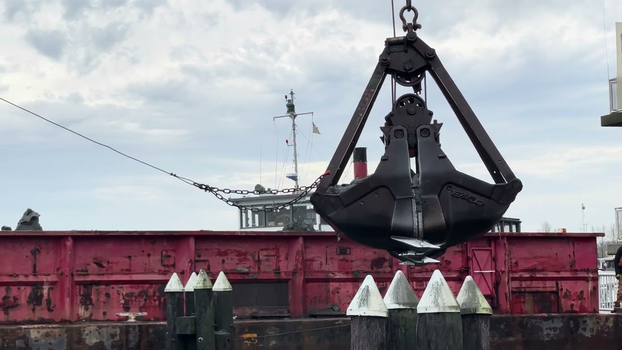Massive Crane Dredging the Fraser River