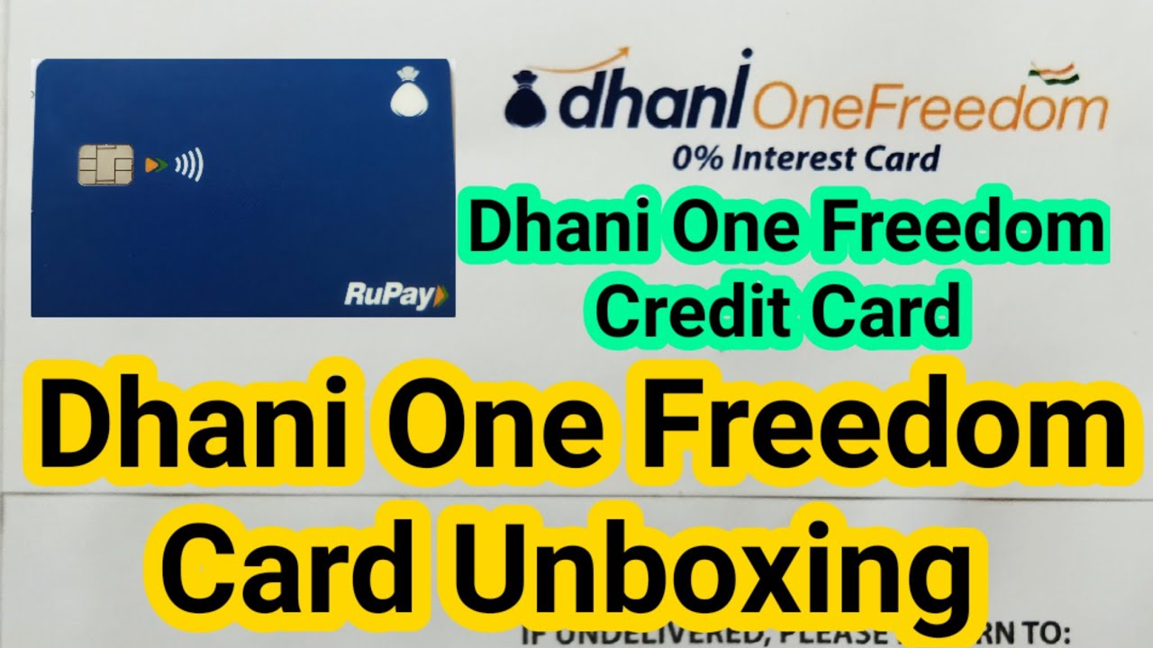 Dhani One Freedom Card Unboxing | Dhani One Freedom Credit Card | Dhani One Freedom Card 0% Intrest