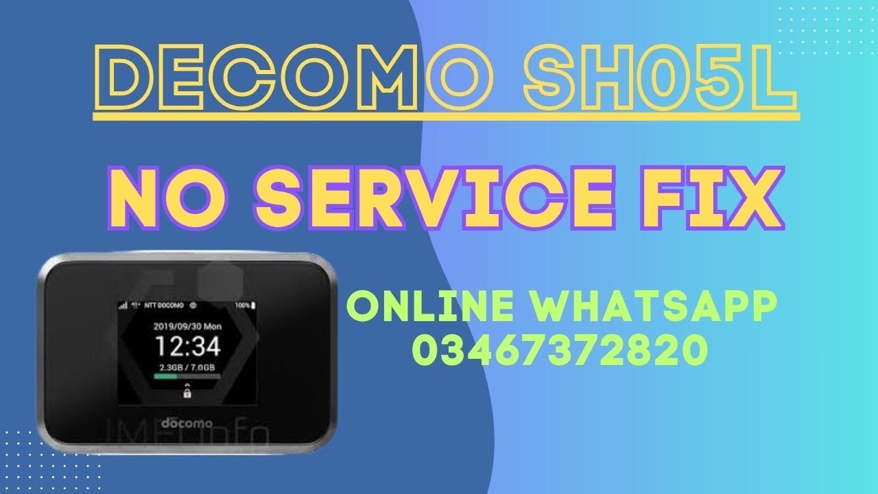 Docomo WiFi SH-05L No Service Problem Fix |How to Fix Docomo SH05L No Signal | DOCOMO SH05L