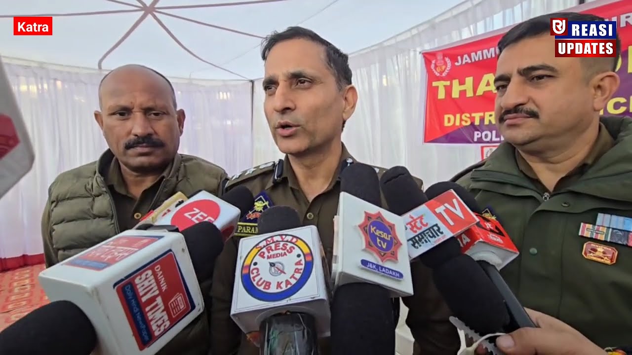 SSP Reasi Paramvir Singh Talking with Media after Thana Diwas in Katra