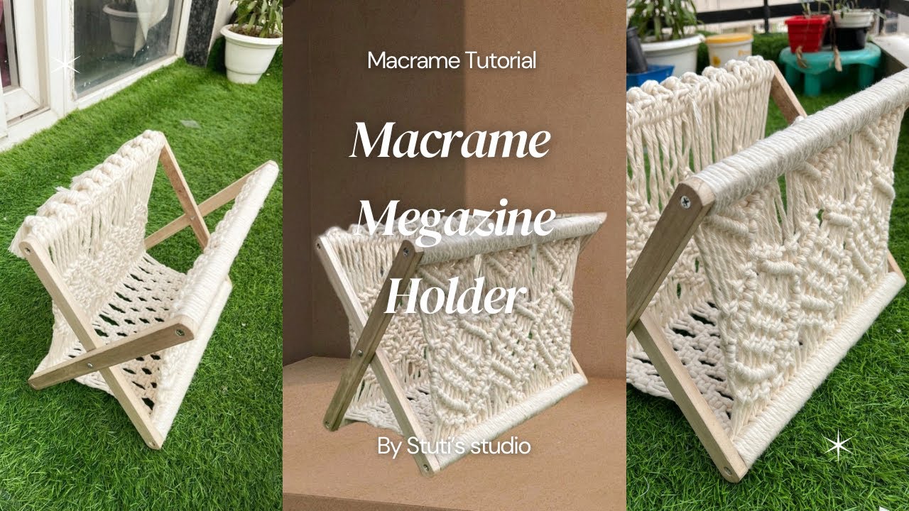 Macrame Magazine Holder ll How to make a Macrame News paper holder