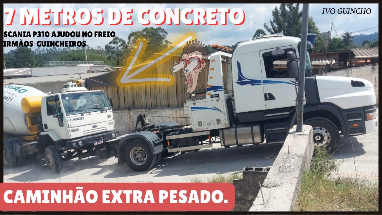 IRMÃOS CAMINHONEIROS OU irmãos guincheiros | Rebocando caminhão de concreto cheio com 30 toneladas.