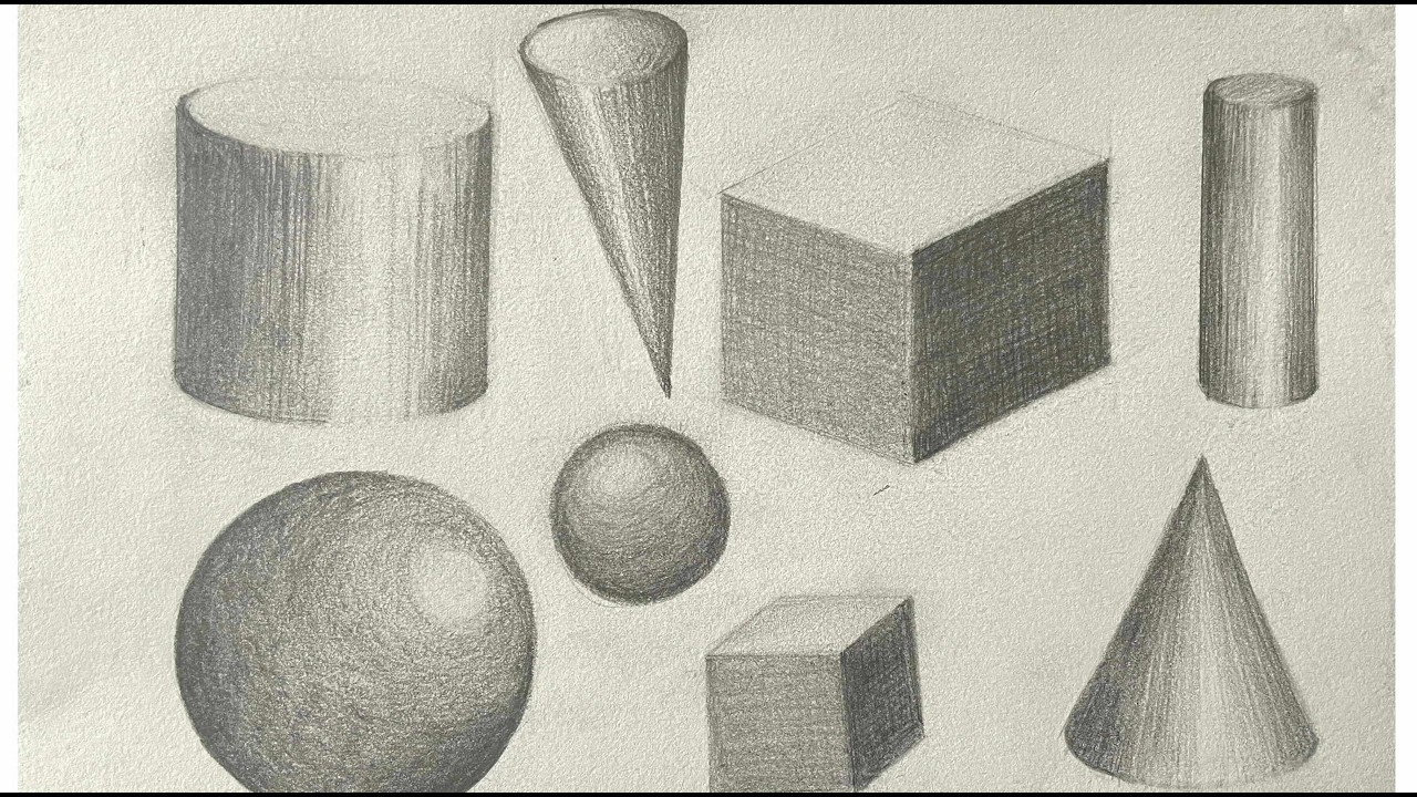 How to Shade Basic Forms Tutorial - with a Graphite Pencil