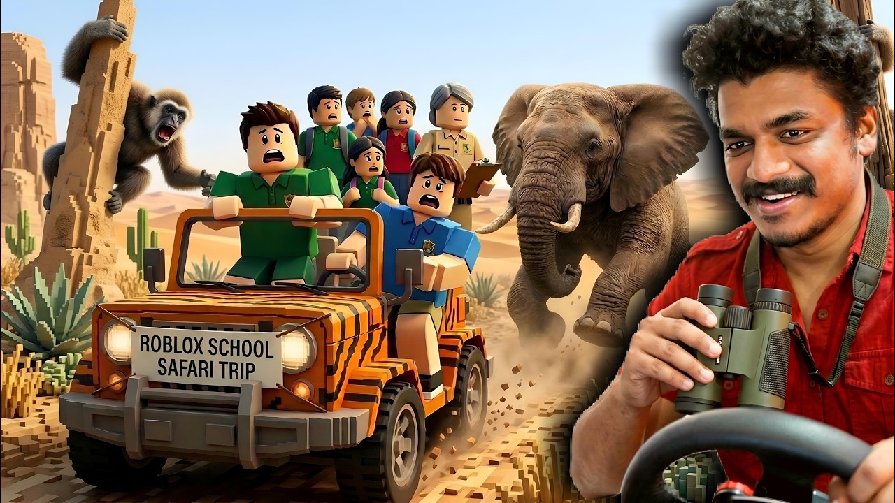 SCHOOL SAFARI TRIP with students Gone Wrong in ROBLOX 😱🔥@jellybeanplayss