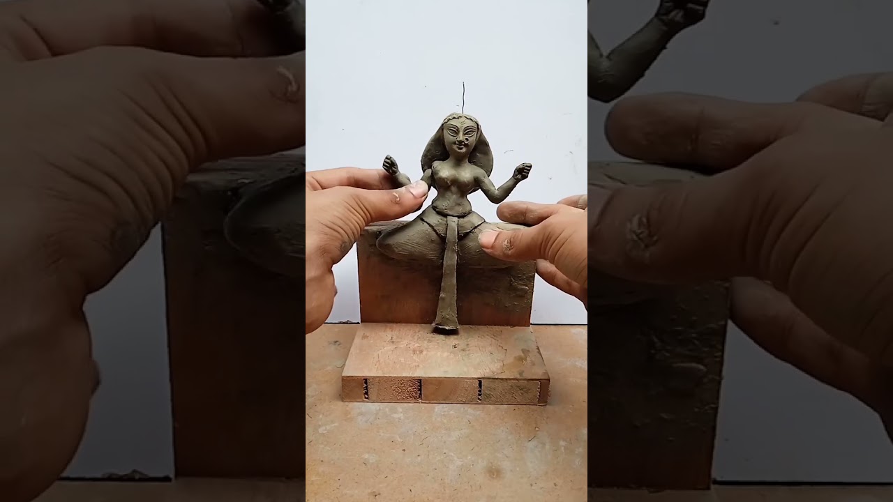 Small Durga idol making 2023#kumartuli #art #viral #durgapuja #shorts