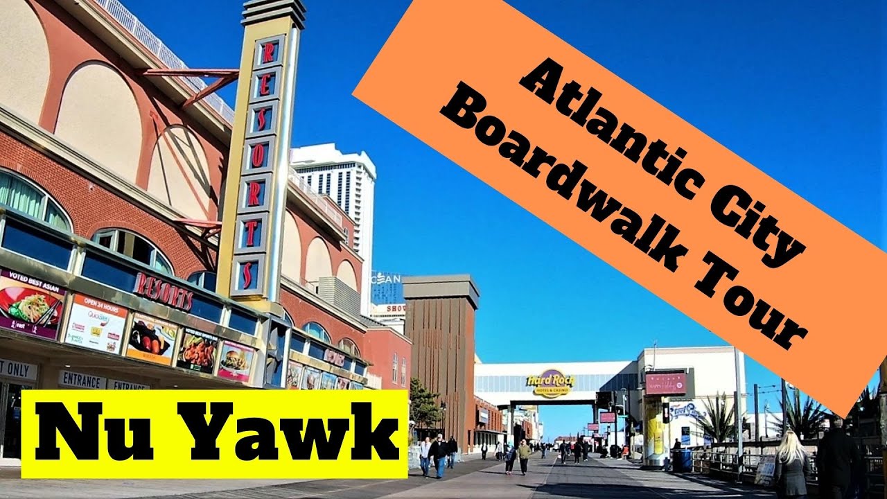 🟡 Atlantic City | Walking tour of Atlantic City Boardwalk including Hotels & Casinos. Early Winter!