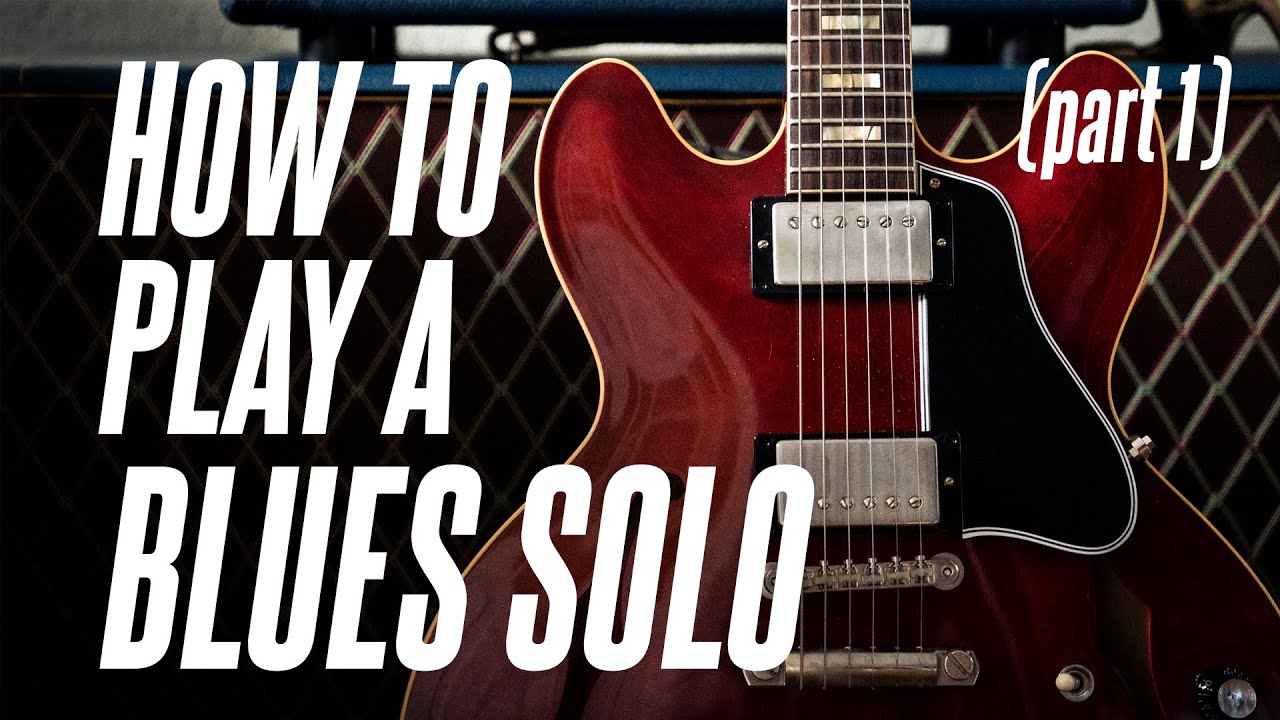 Blues licks EVERYONE should know! Blues solo guitar lesson over a shuffle in A! (part 1 of 2)