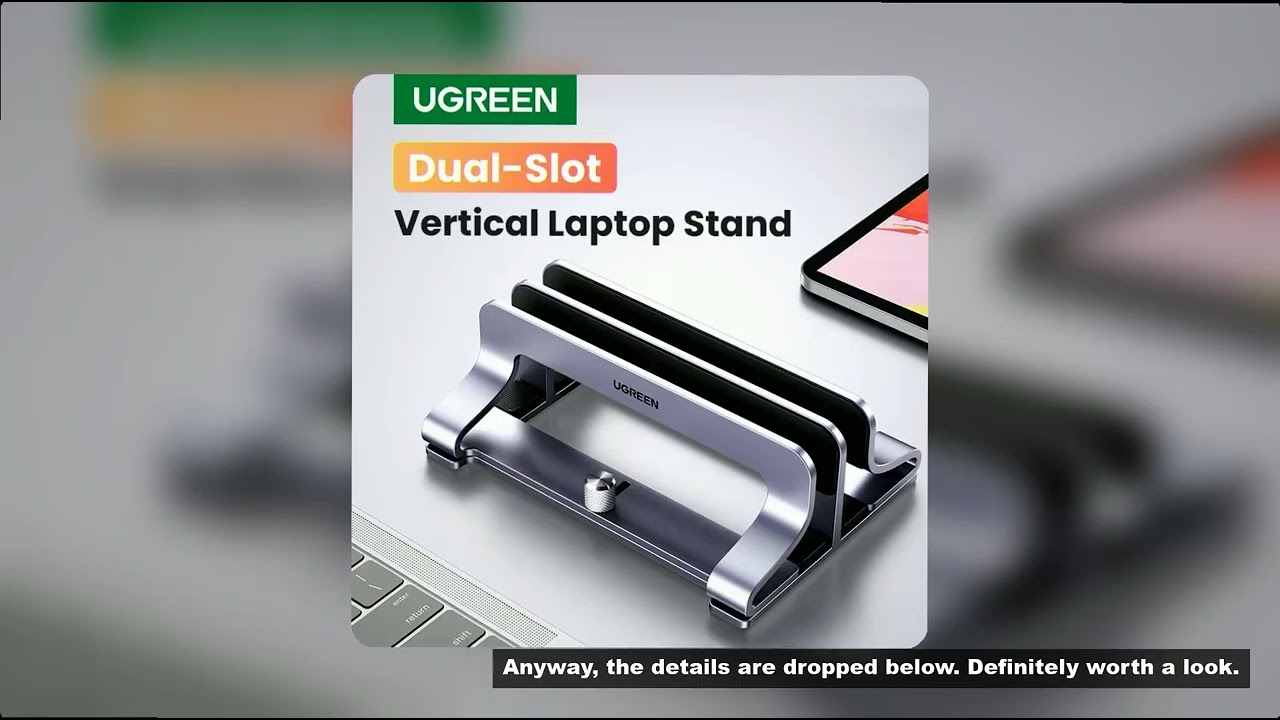 UGREEN Vertical Laptop Stand Holder For MacBook Air Pro Aluminum Foldable Notebook Stand Laptop Supp