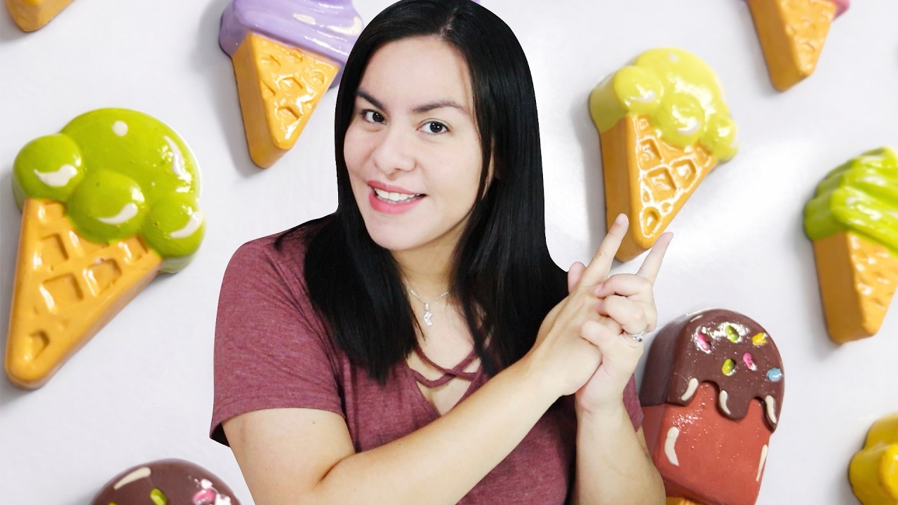 Hago imanes de Yeso en forma de helado 🍦 | Laura Cosas