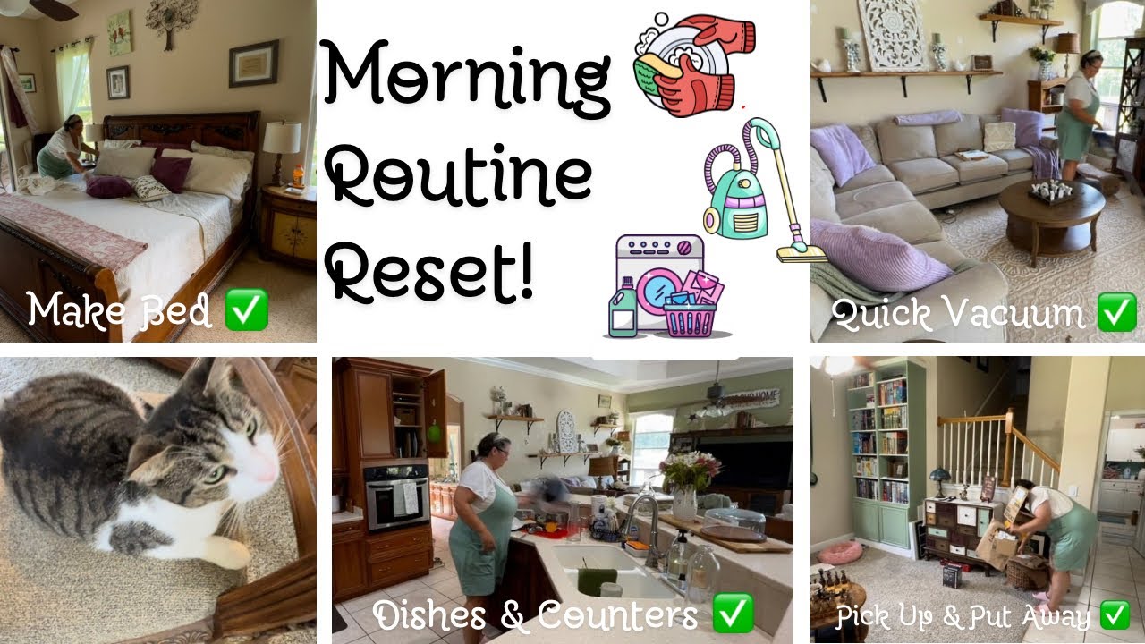 Clean With Me | Morning ☀️ Routine Reset | Daily Chores