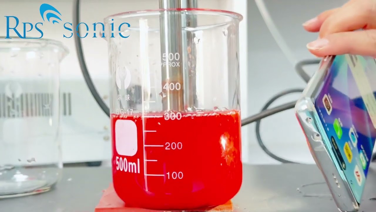 Ultrasonic homogenizer for Polymer material dispersion