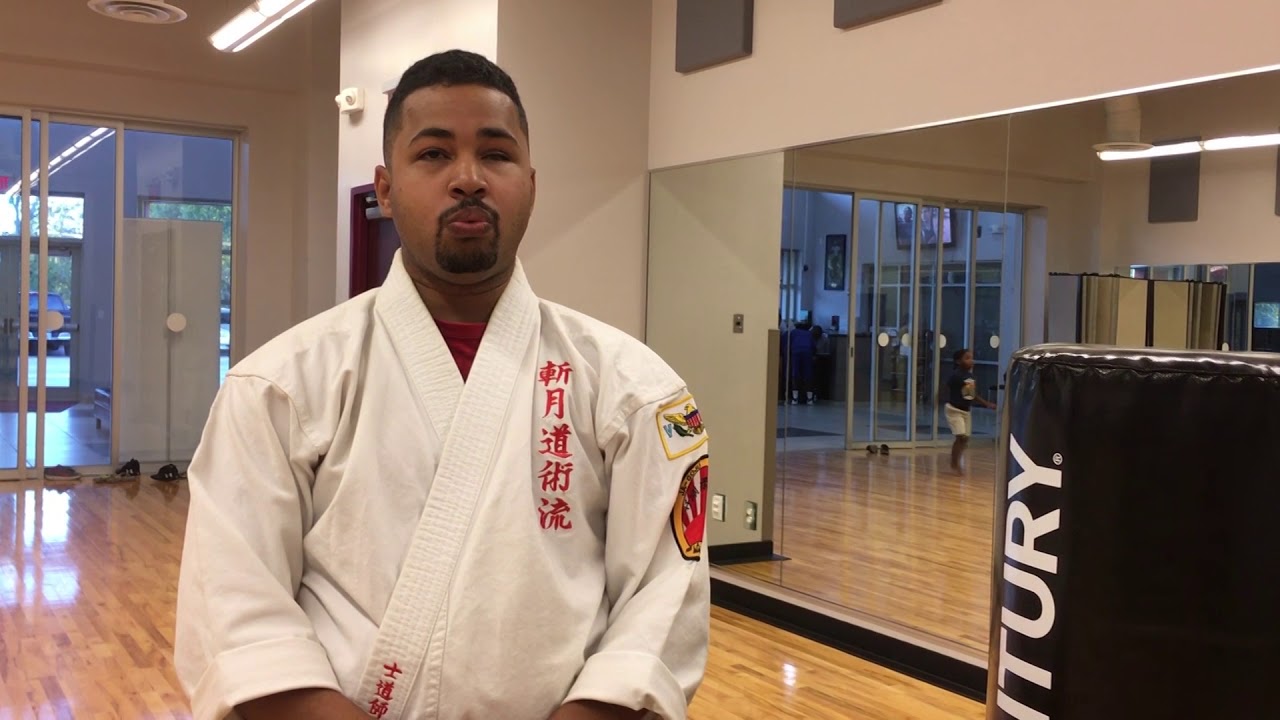 Blind karate teacher shows students how to beat obstacles