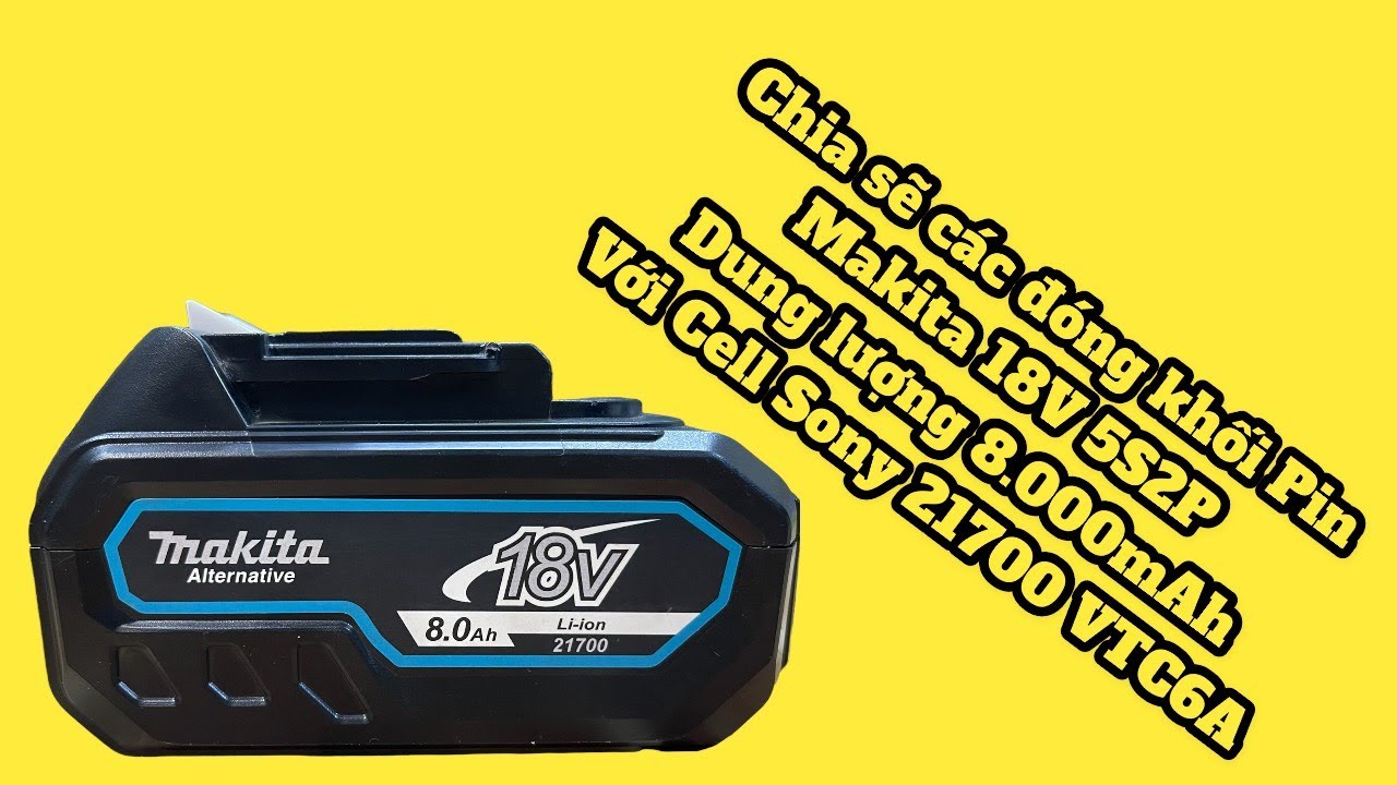 Building Alternative Makita Battery 18V 8.0Ah With Cell 21700 | Battery receive charger adapter !