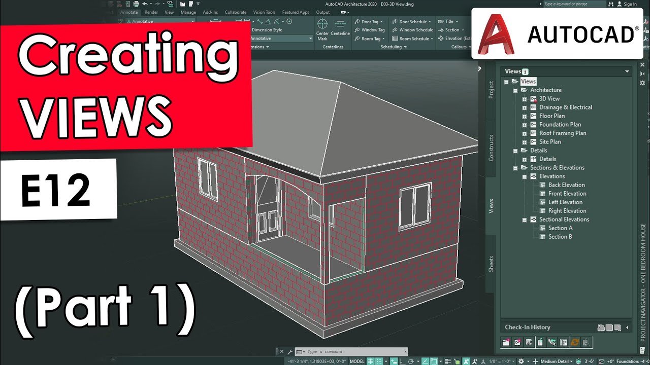 СОЗДАНИЕ ВИДОВ (Часть 1) в AutoCAD Architecture 2023